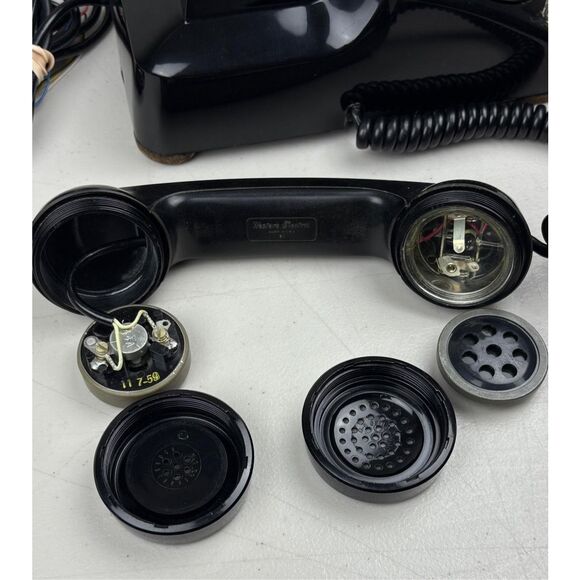Vintage Western Electric Black Rotary Dial Telephone Model 510 Black Rare G1 - Picture 7 of 10
